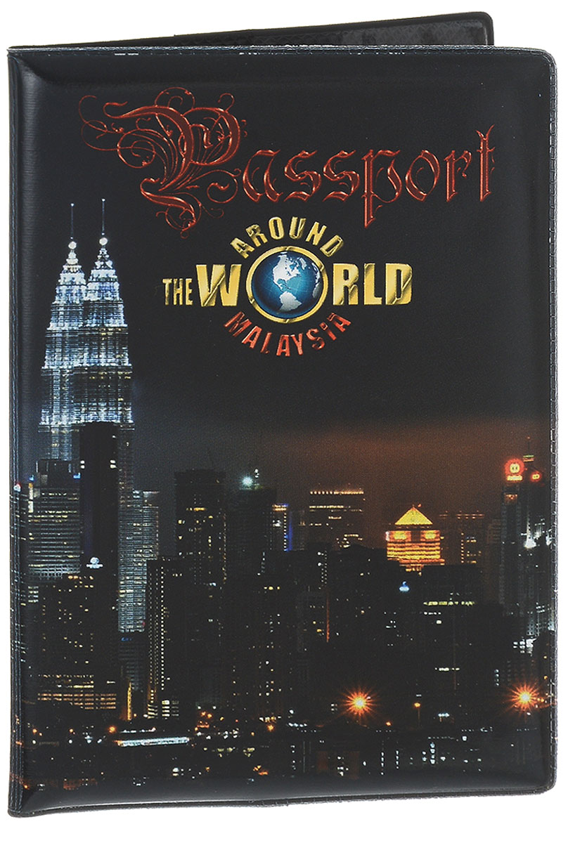 фото Обложка для паспорта Эврика "Малайзия New", цвет: черный. 96063