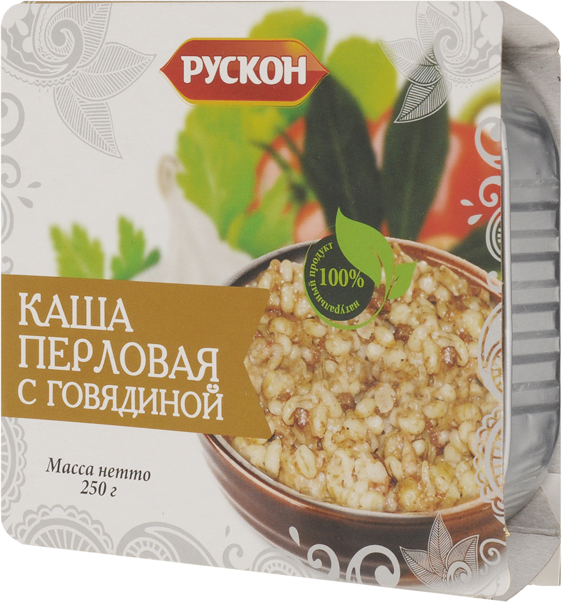 Каша перловая с говядиной рускон