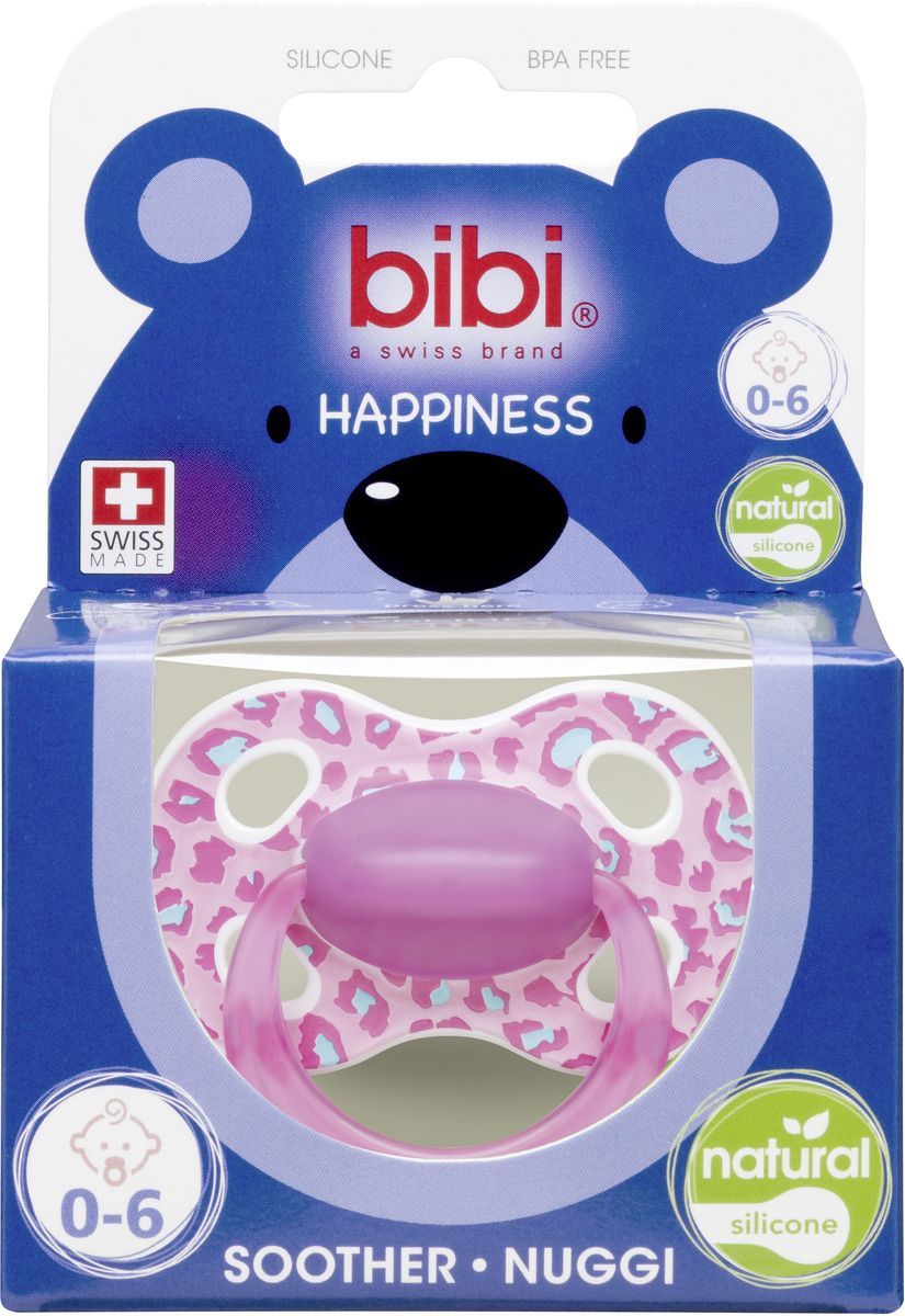 фото Bibi Пустышка силиконовая Happiness Ring Wild Baby от 0 до 6 месяцев