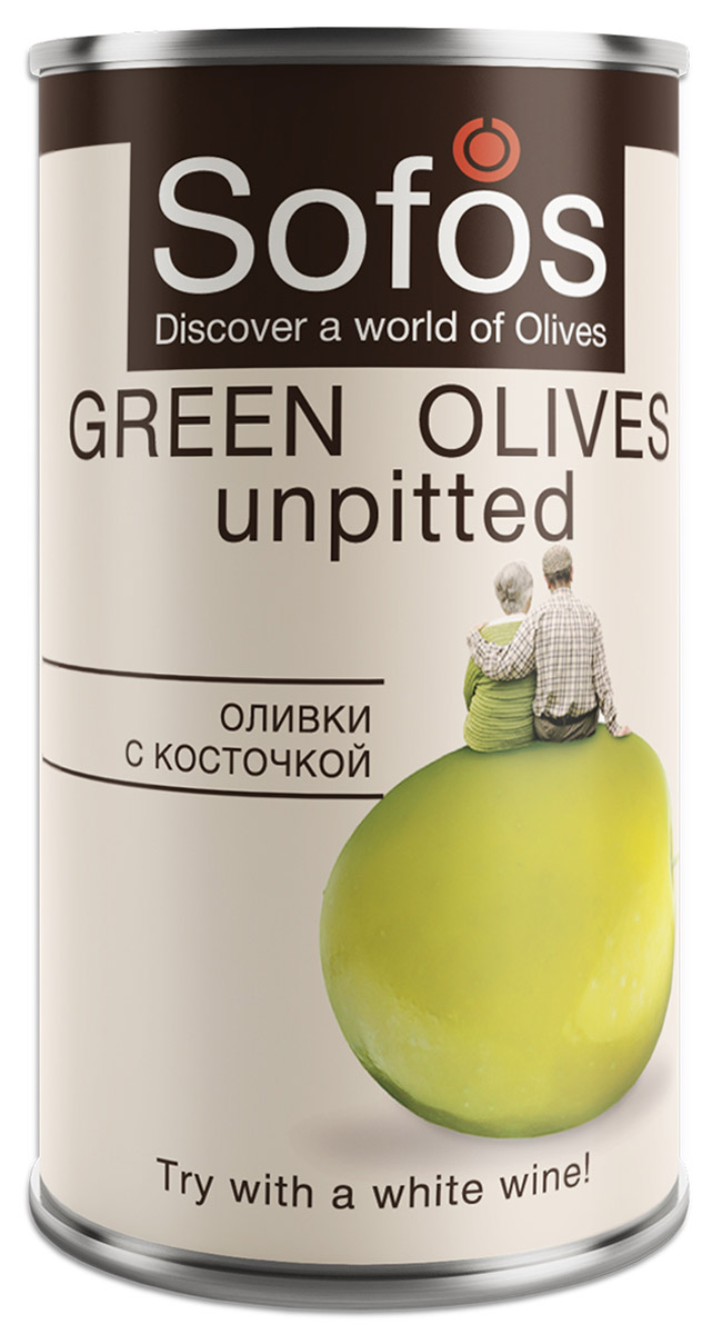 Sofos оливки с косточкой, 300 мл