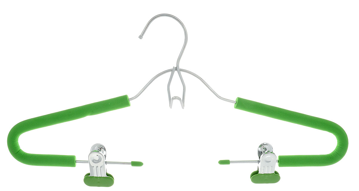 фото Вешалка для костюма Attribute Hanger "Eva", с клипсами, цвет: зеленый, длина 42 см