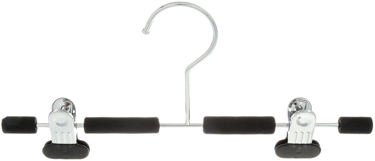 фото Вешалка для брюк и юбок Attribute Hanger "Eva", с клипсами, цвет: черный, длина 30 см