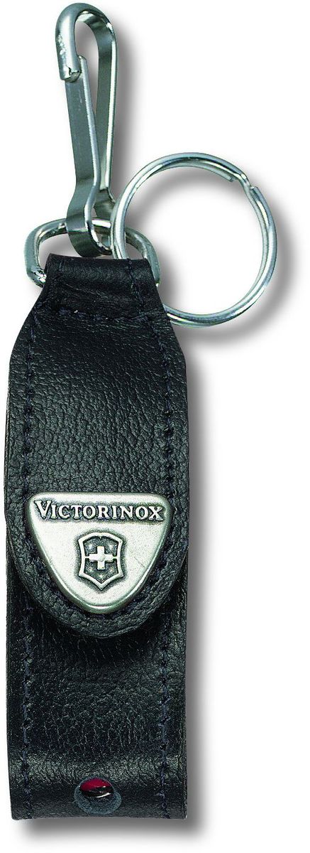 фото Чехол для ножей-брелоков "Victorinox", с кольцом для ключей, цвет: черный, серый металлик