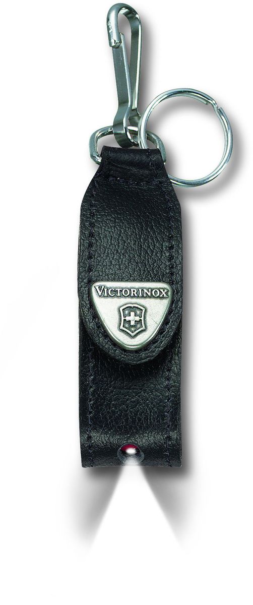 фото Чехол для ножей-брелоков "Victorinox", с кольцом для ключей, цвет: черный, серый металлик