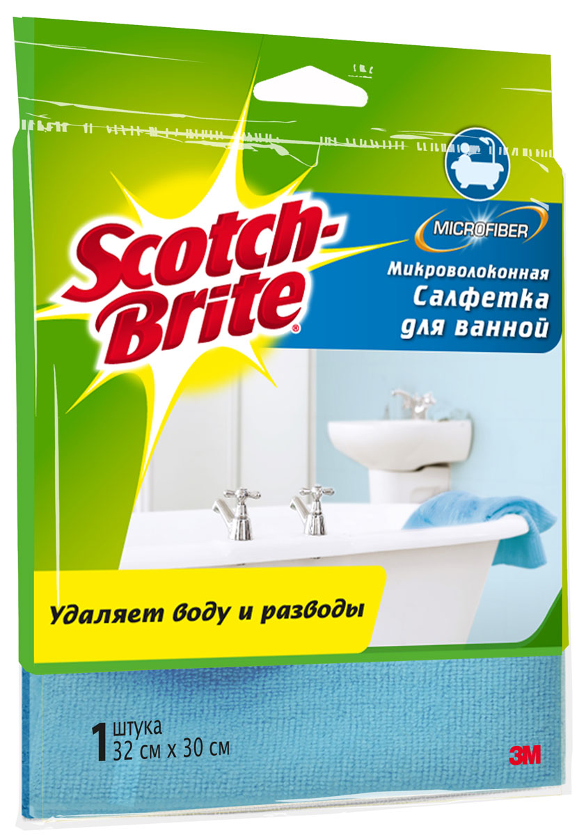 фото Салфетка микроволоконная "Scotch-Brite", для уборки в ванной