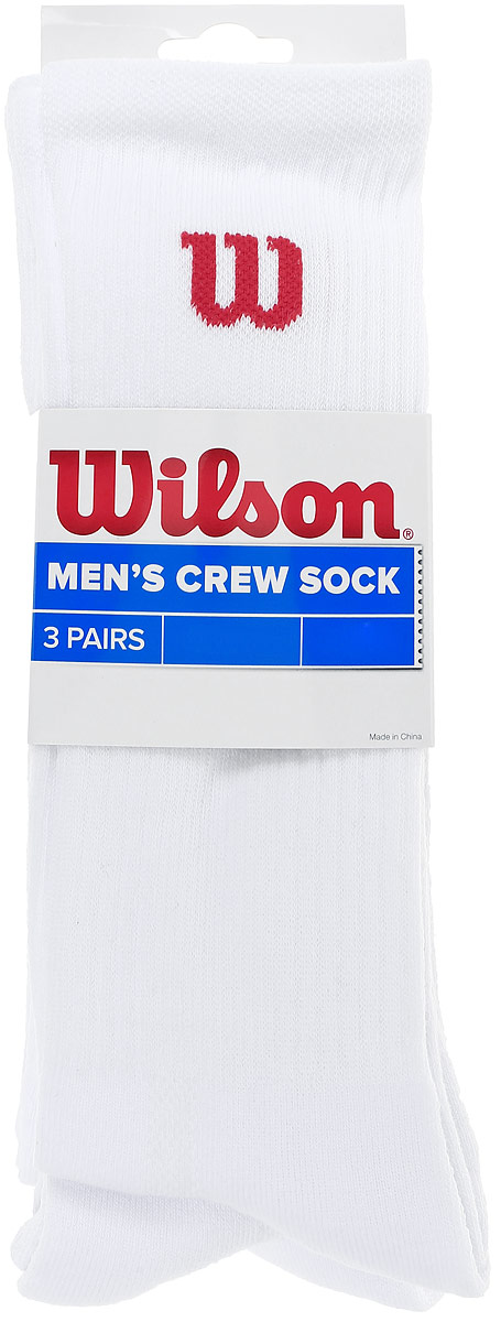 Комплект <b>носков</b> для тенниса <b>Wilson</b> Crew Sock 3pr/Pk — купить в ...