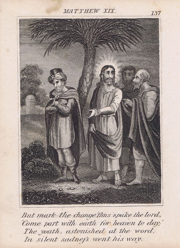 фото Библия. Богач и Иисус. Офорт. Англия, Лондон, ок. 1850 года