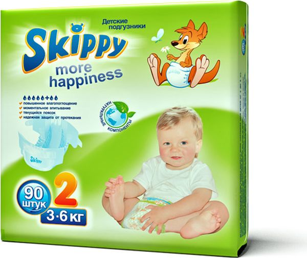 Skippy Подгузники детские More Happiness 3-6 кг 90 шт