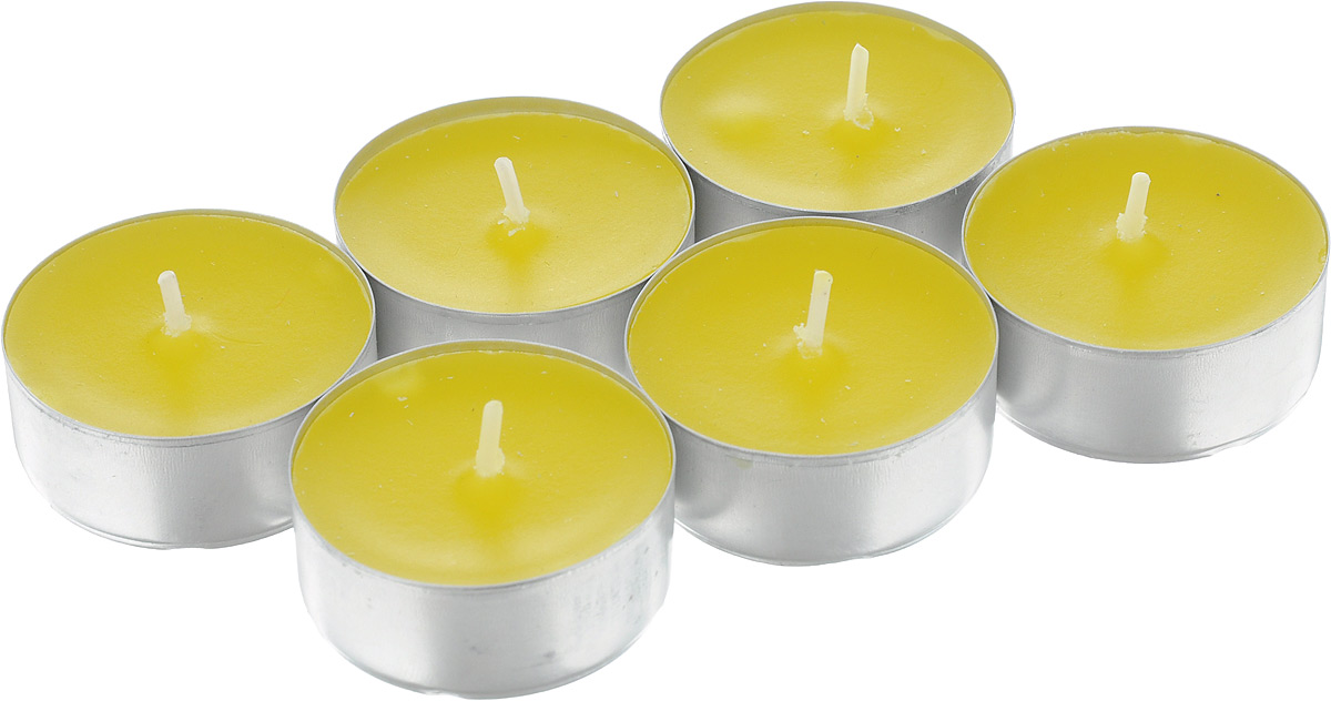 фото Набор свечей Омский cвечной завод "Лимон", ароматизированные, диаметр 3,8 см, 6 шт Омский свечной завод