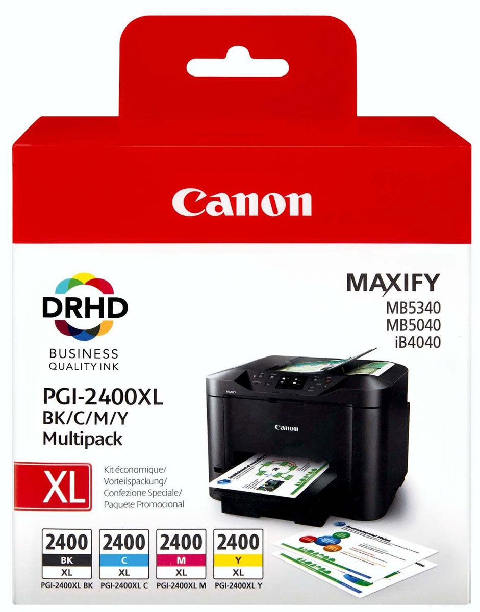 фото Картридж Canon PGI-2400XL EMB MULTI, разноцветный, для струйного принтера, оригинал