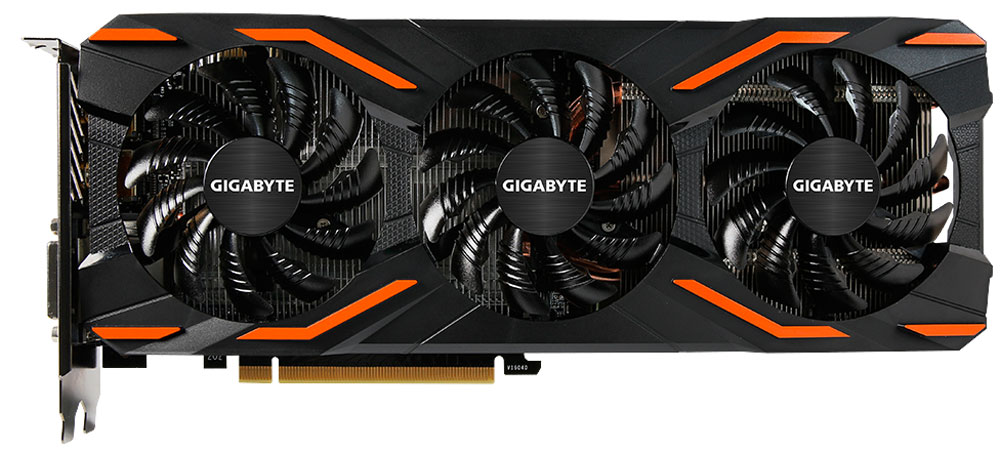 фото Видеокарта Gigabyte GeForce GTX 1080 Windforce OC 8GB, GV-N1080WF3OC-8GD