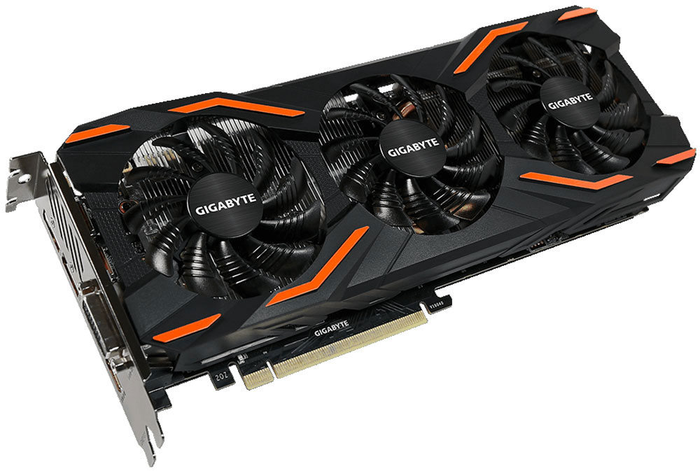 фото Видеокарта Gigabyte GeForce GTX 1080 Windforce OC 8GB, GV-N1080WF3OC-8GD