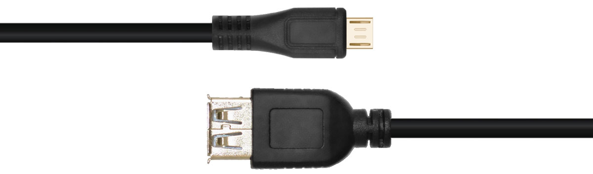 фото Greenconnect GCR-MB2AF-BB2S OTG-кабель microUSB (1 м)