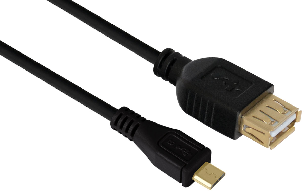 фото Greenconnect GCR-MB2AF-BB2S OTG-кабель microUSB (1 м)