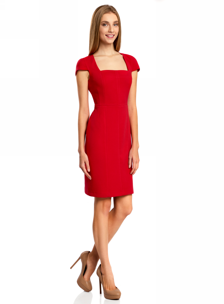 Oodji collection платье красное