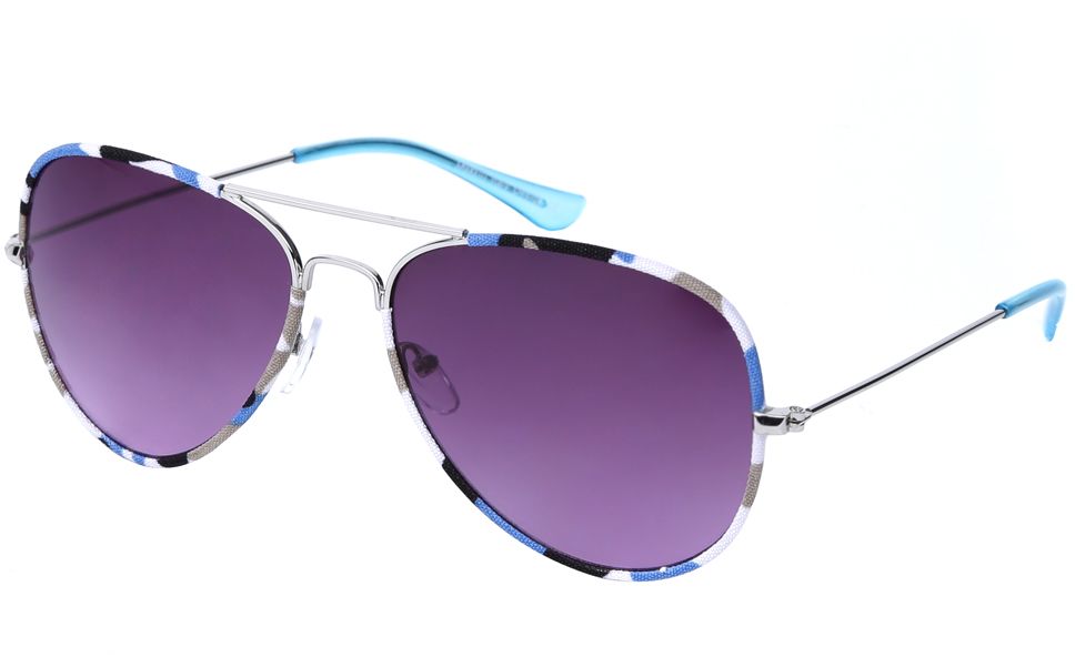 фото Очки солнцезащитные женские Fabretti, цвет: серебряный, голубой, пурпурный. J172586-2G