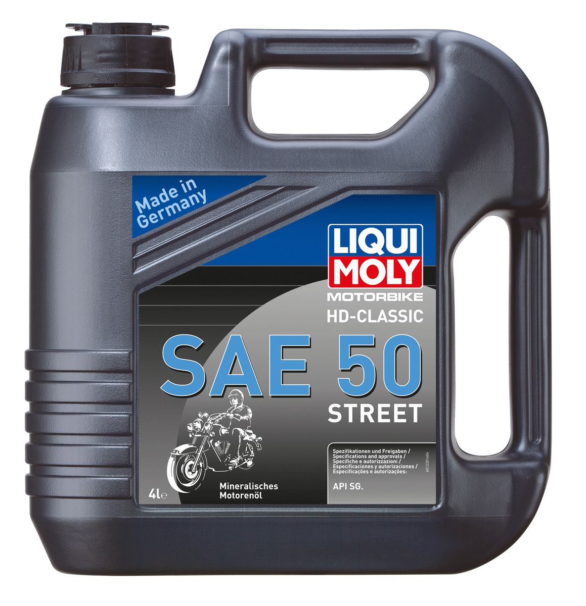 фото Масло моторное Liqui Moly "Motorbike HD-Classic Street", минеральное, SAE 50, 4 л