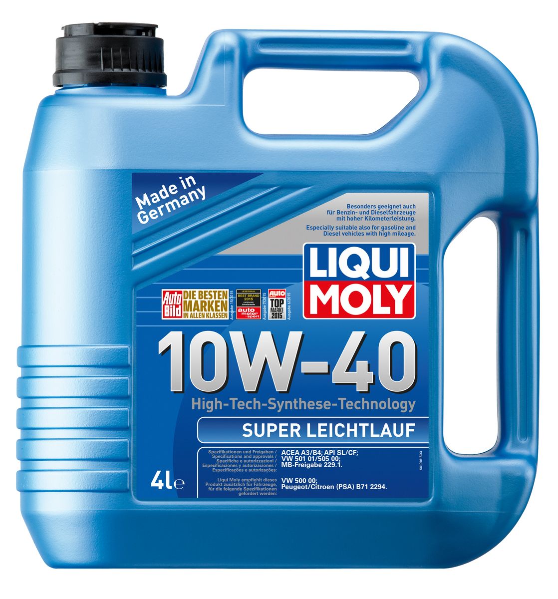 фото Масло моторное Liqui Moly "Super Leichtlauf", НС-синтетическое, 10W-40, 4 л