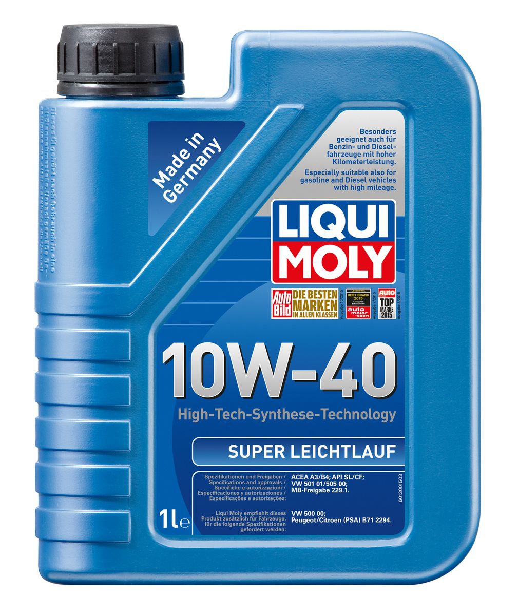 фото Масло моторное Liqui Moly "Super Leichtlauf", НС-синтетическое, 10W-40, 1 л