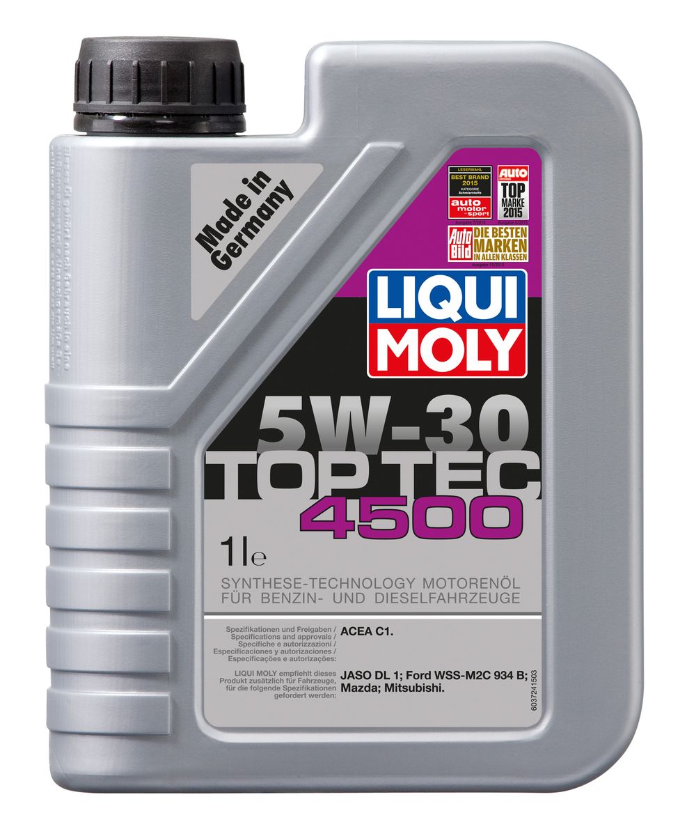 фото Масло моторное Liqui Moly "Top Tec 4500", НС-синтетическое, 5W-30, 1 л