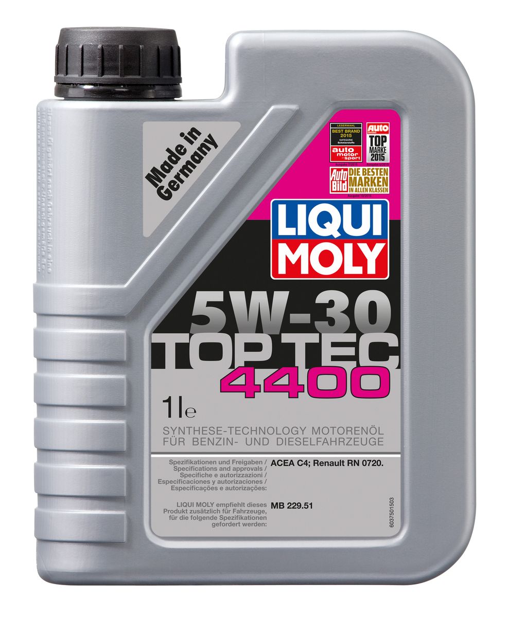 фото Масло моторное Liqui Moly "Top Tec 4400", НС-синтетическое, 5W-30, 1 л