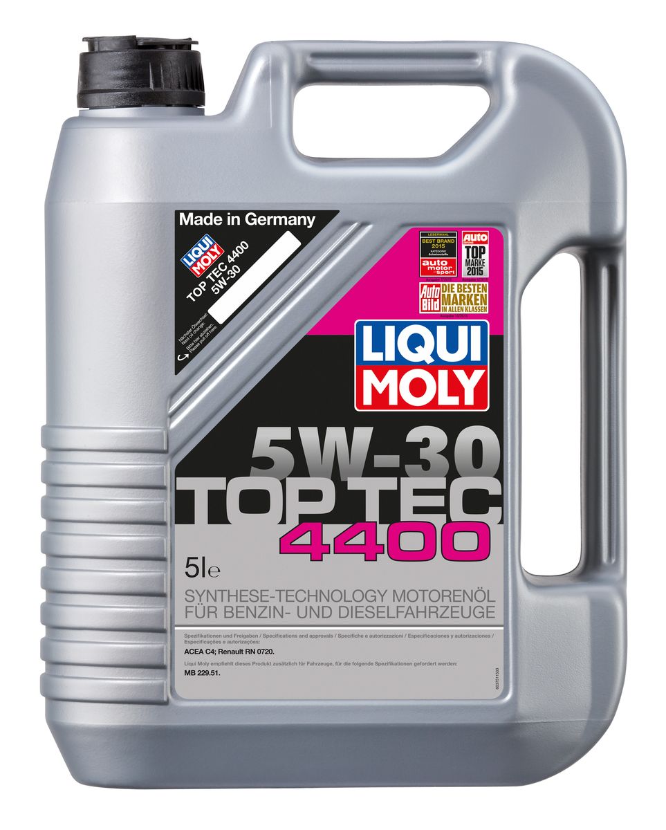 фото Масло моторное Liqui Moly "Top Tec 4400", НС-синтетическое, 5W-30, 5 л