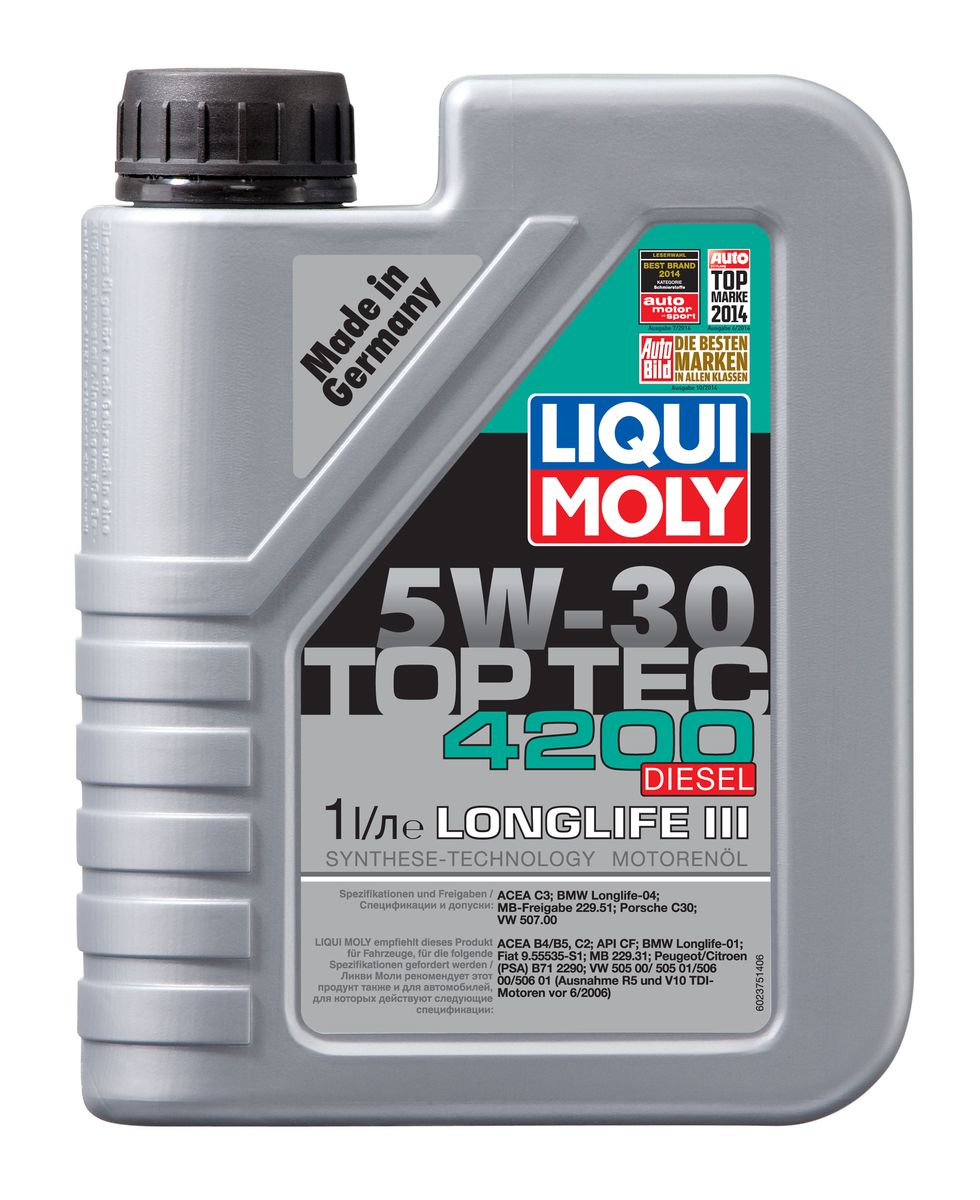 фото Масло моторное Liqui Moly "Top Tec 4200 Diesel", НС-синтетическое, 5W-30, 1 л