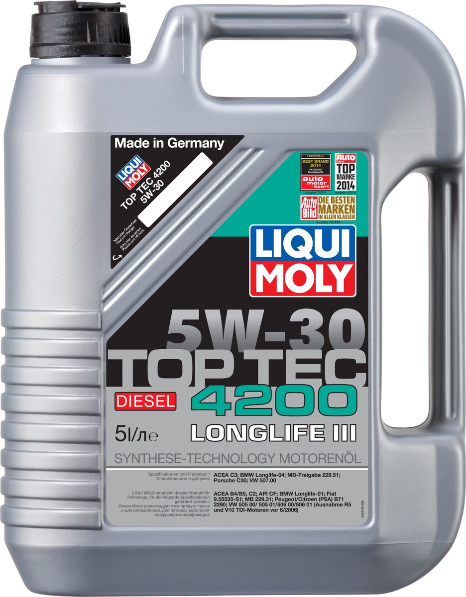 фото Масло моторное Liqui Moly "Top Tec 4200 Diesel", НС-синтетическое, 5W-30, 5 л