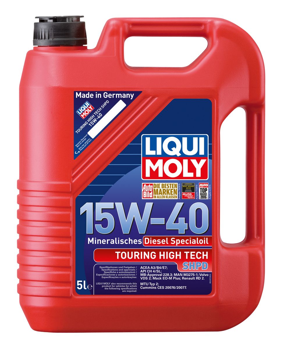 фото Масло моторное Liqui Moly "Touring High Tech SHPD-Motoroil Basic", минеральное, 15W-40, 5 л