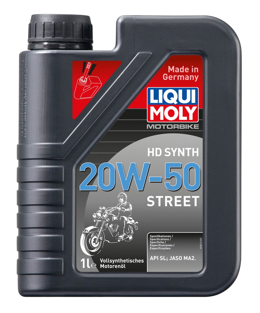 фото Масло моторное Liqui Moly "Motorbike HD Synth Street", синтетическое, 20W-50, 1 л