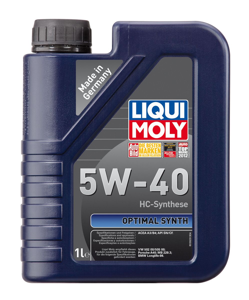 фото Масло моторное Liqui Moly "Optimal Synth", НС-синтетическое, 5W-40, 1 л