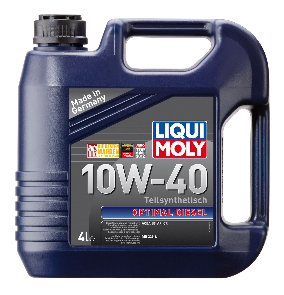 фото Масло моторное Liqui Moly "Optimal Diesel", полусинтетическое, 10W-40, 4 л