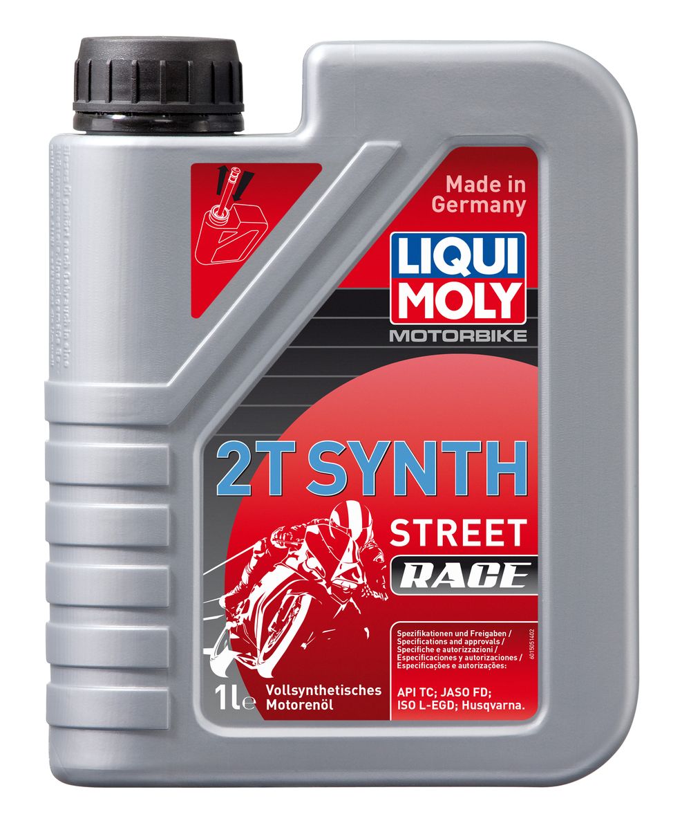 фото Масло моторное Liqui Moly "Motorbike 2T Synth Street Race", синтетическое, 1 л