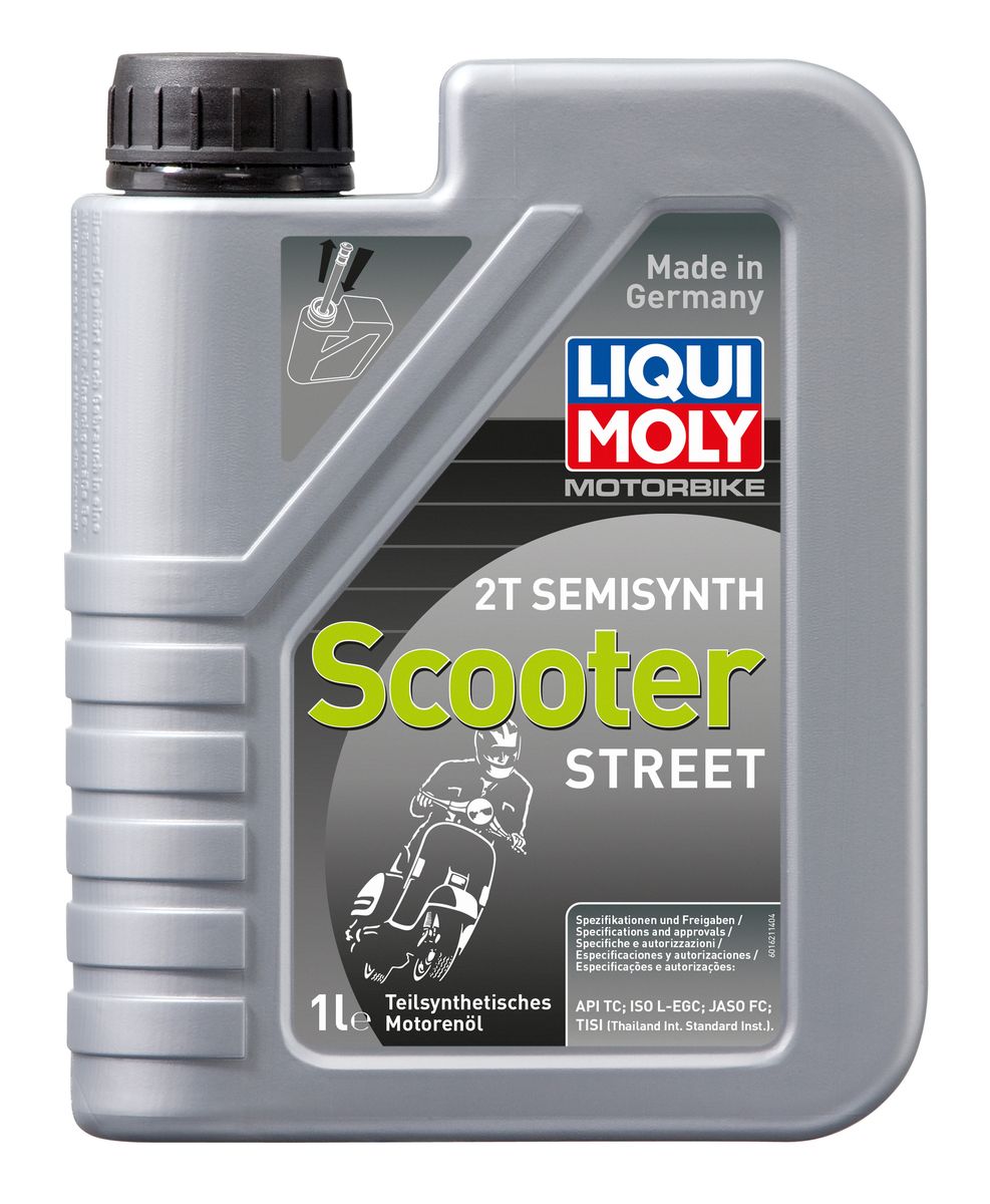 фото Масло моторное Liqui Moly "Motorbike 2T Semisynth Scooter Street", полусинтетическое, 1 л