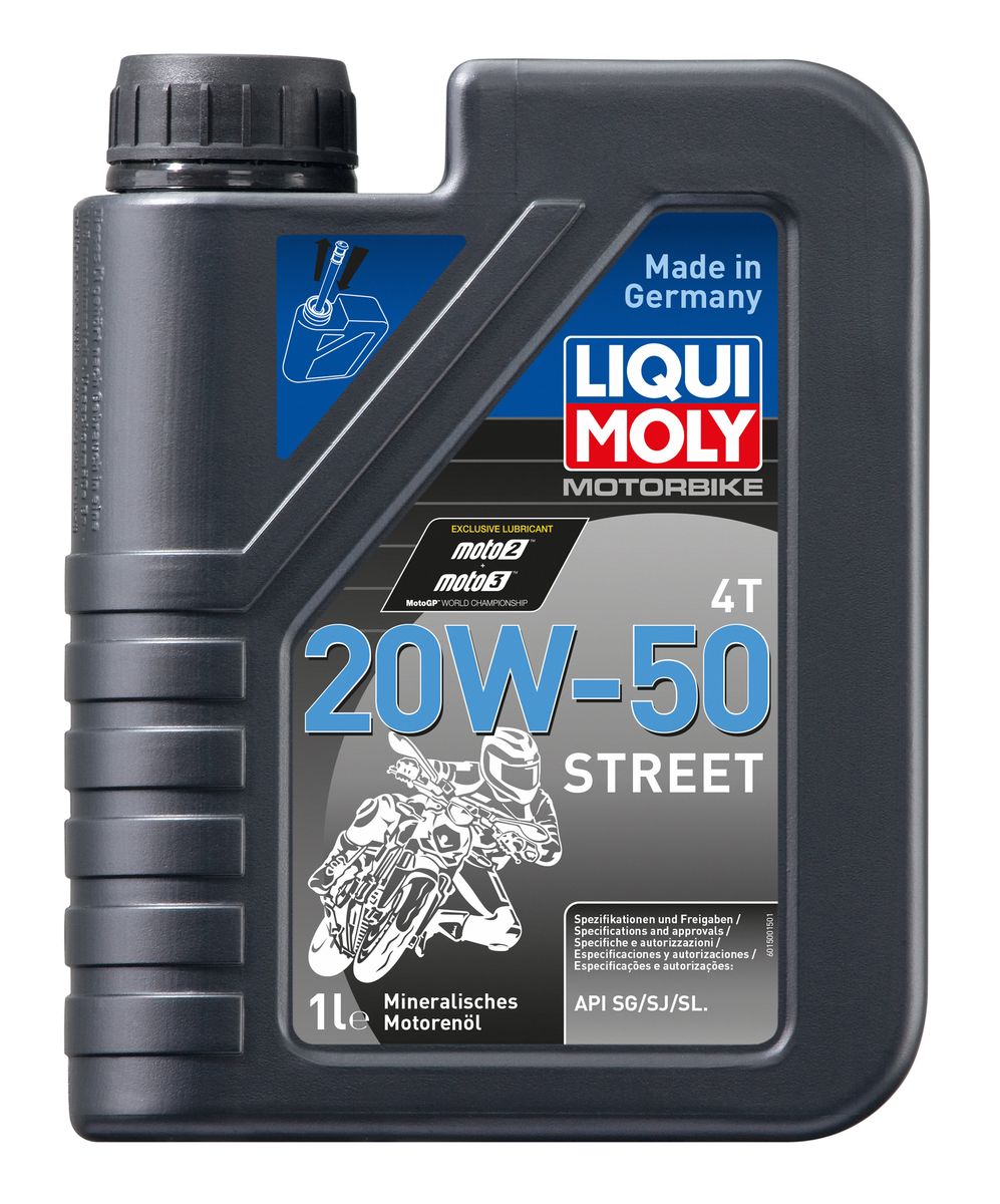 фото Масло моторное Liqui Moly "Motorbike 4T Street", минеральное, 20W-50, 1 л