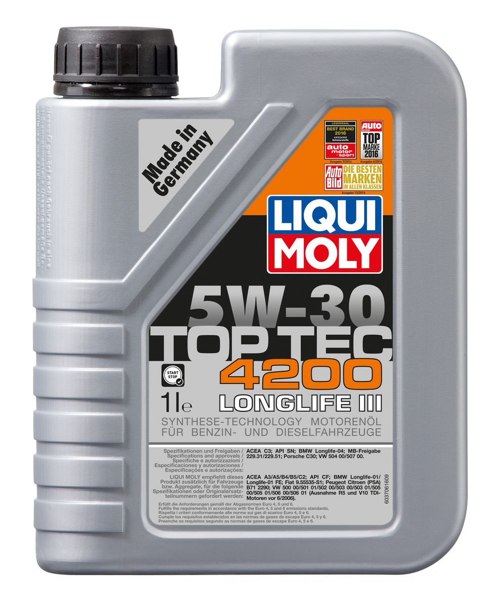 фото Масло моторное Liqui Moly "Top Tec 4200", НС-синтетическое, 5W-30, 1 л