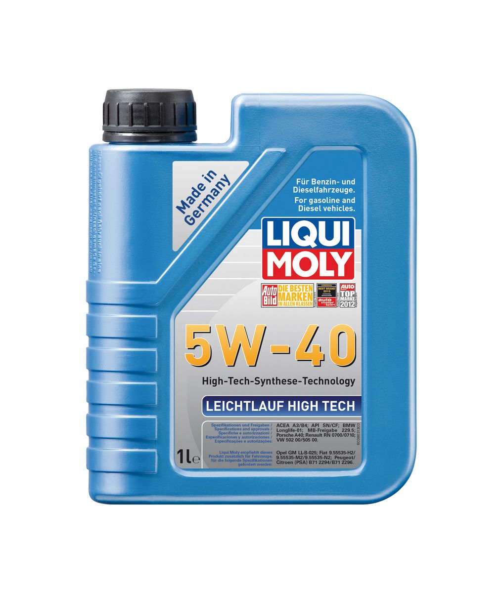 фото Масло моторное Liqui Moly "Leichtlauf High Tech", НС-синтетическое, 5W-40, 1 л