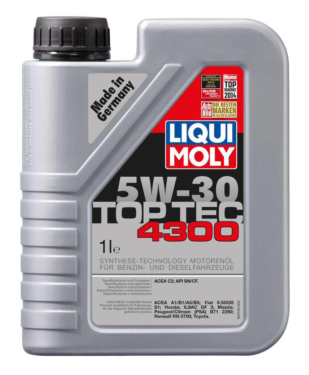 фото Масло моторное Liqui Moly "Top Tec 4300", НС-синтетическое, 5W-30, 1 л