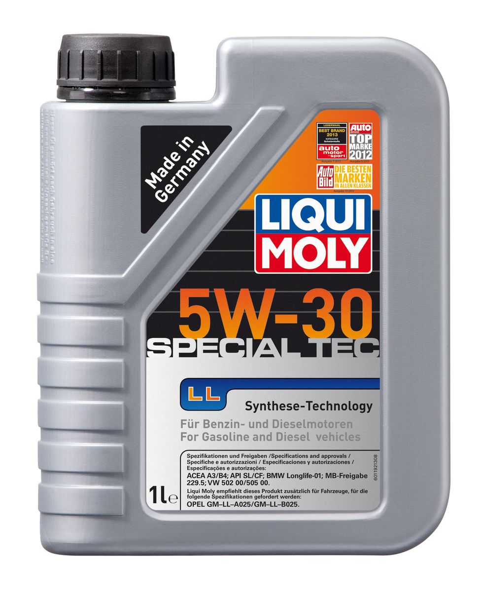 фото Масло моторное Liqui Moly "Special Tec LL", НС-синтетическое, 5W-30, 1 л