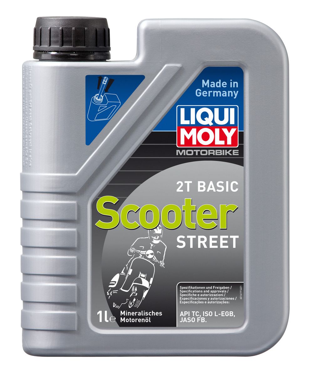 фото Масло моторное Liqui Moly "Motorbike 2T Basic Scooter Street", минеральное, 1 л