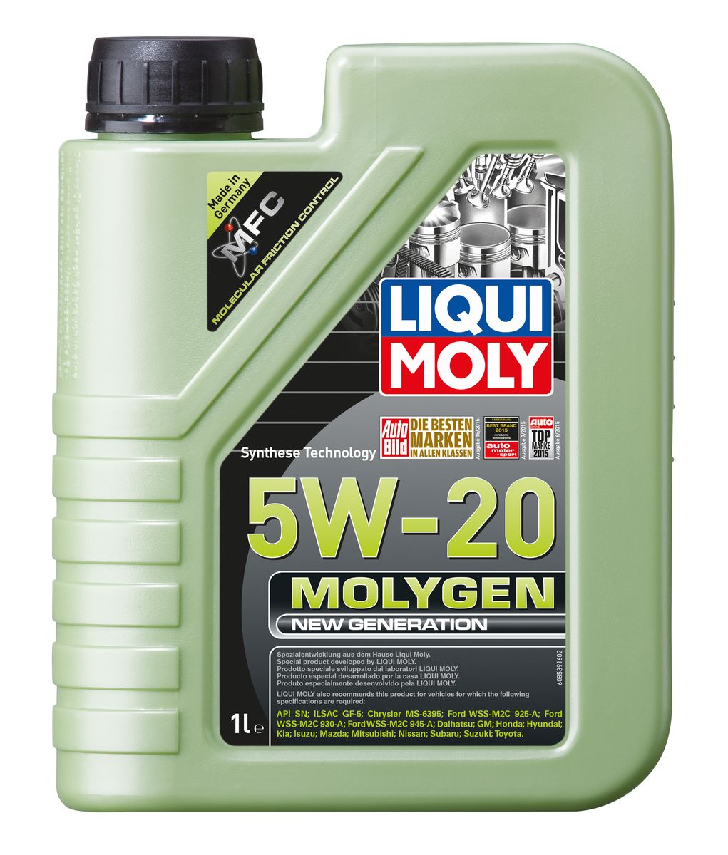 фото Масло моторное Liqui Moly "Molygen New Generation", НС-синтетическое, 5W-20, 1 л