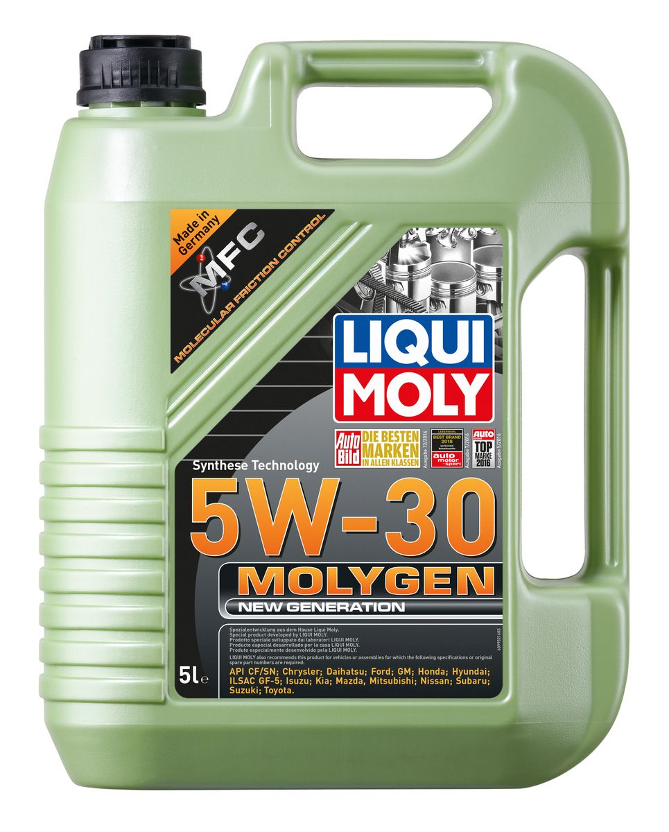 фото Масло моторное Liqui Moly "Molygen New Generation", НС-синтетическое, 5W-30, 5 л