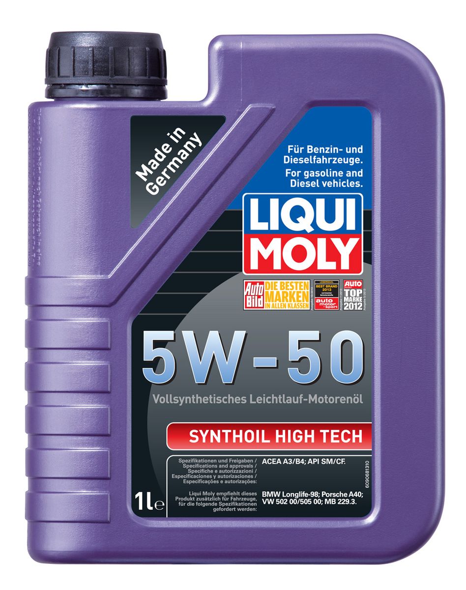 фото Масло моторное Liqui Moly "Synthoil High Tech", синтетическое, 5W-50, 1 л