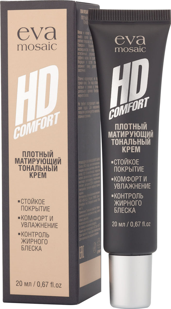 Характеристики Eva Mosaic Тональный крем HD Comfort ухаживающий, 20 мл ...