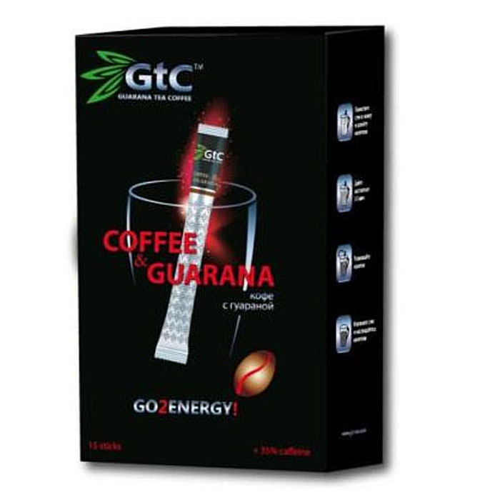 фото GTC кофе растворимый с гуараной в пакетиках, 15 шт