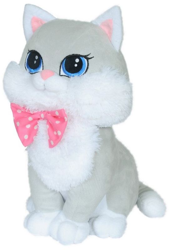 СмолТойс Мягкая игрушка Кошка Люси цвет серый 42 см