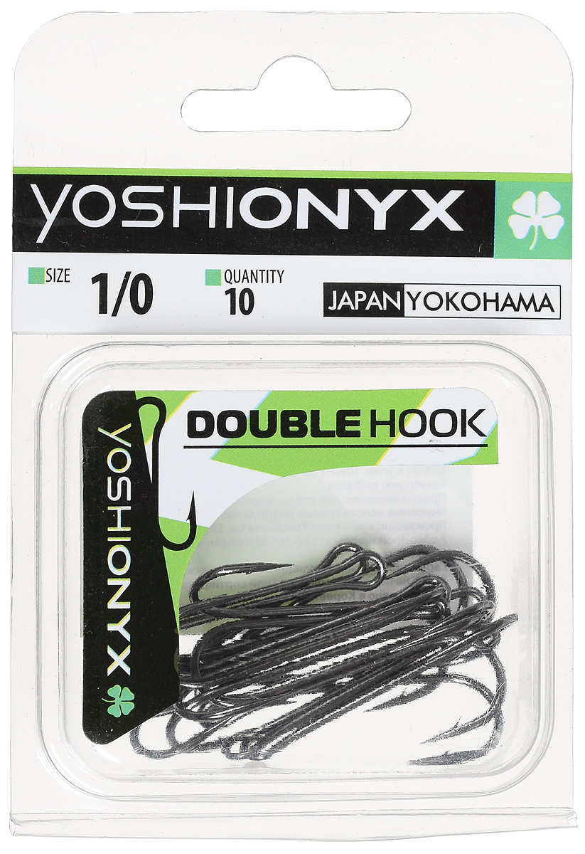 Крючок двойной Yoshi Onyx Double Hook, №1/0, 10 шт. BN