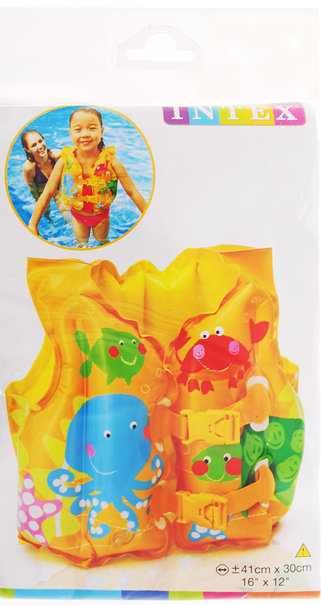 Intex Детский надувной жилет Морская звезда цвет желтый 41 х 30 см