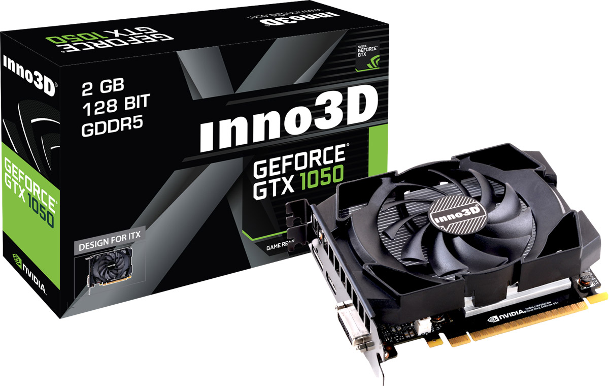 фото Видеокарта Inno3D GeForce GTX 1050 Compact 2GB, N1050-1SDV-E5CM