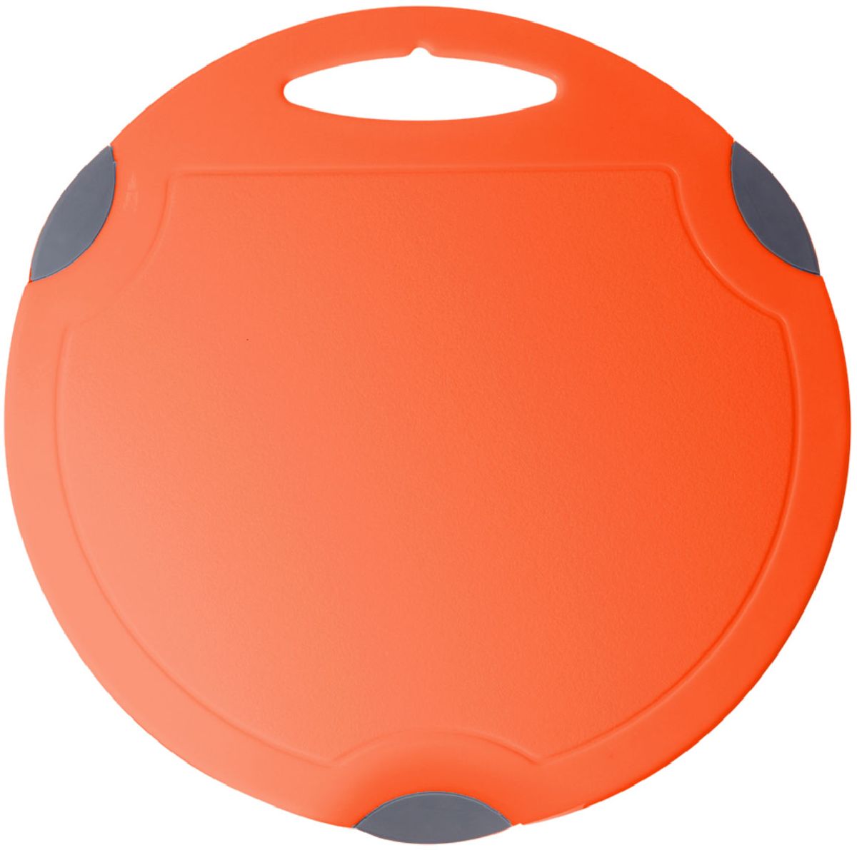 фото Доска разделочная Plastic Centre "Люкс", цвет: оранжевый, серый, диаметр 32 см